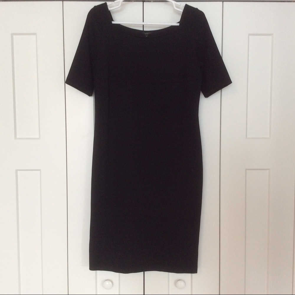 Talbots Black Sheath Dress Short Sleeve - 8 NWOT